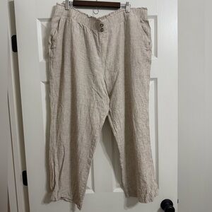 Briggs Linen wide leg pants